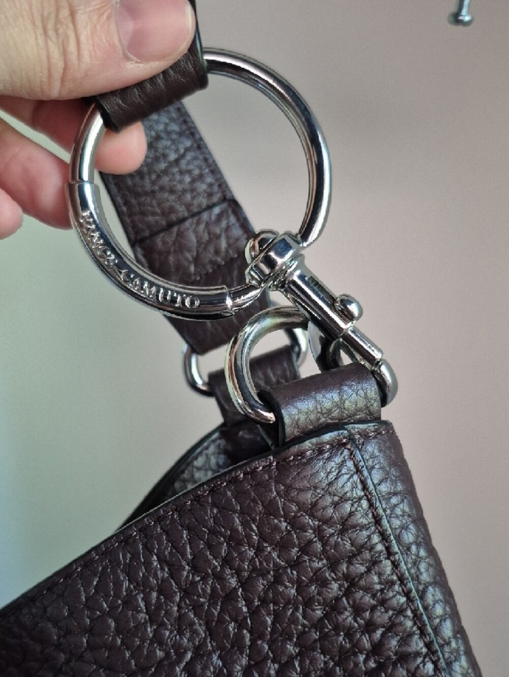 Vince Camuto Women’s Purple Brown Leather Hobo Shoulder Bag - Picture 4 of 9